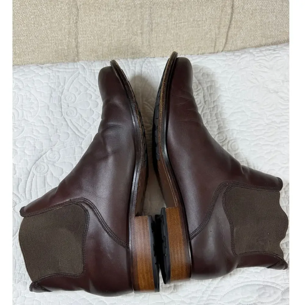 Trask Men's 10 Brown Leather Boots Premium Handcrafted Casual Dress Comfort
